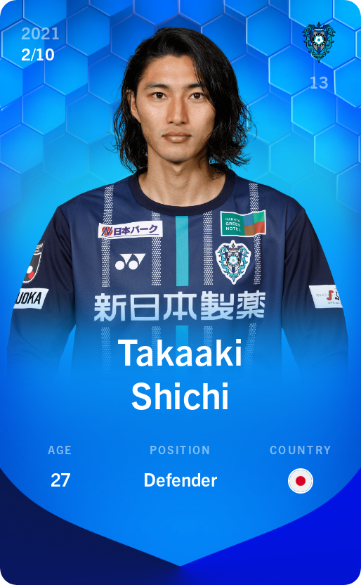 Sorare - Sorare Official - Takaaki Shichi 2021-22 • Super Rare 2/10 - NFT # 50102956610946914235296306014202936394357307425776020011986907580321647081561