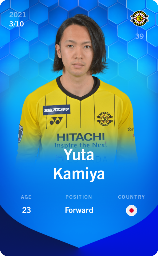 Sorare - Sorare Official - Yuta Kamiya 2021-22 • Super Rare 3/10 - NFT # 64337402574325074166620030552114341925876306291429763657625888870651790463828