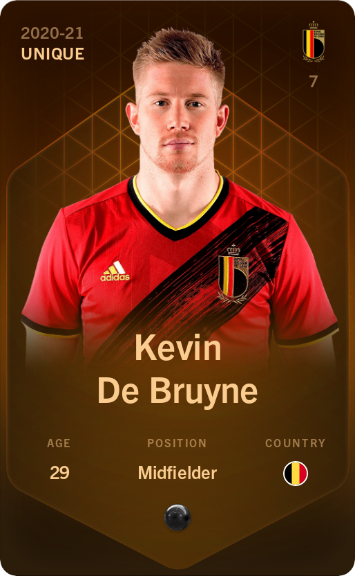Sorare - Sorare Official - Kevin De Bruyne 2020-21 • Unique - NFT # 85763637784695780196176488885567076809127355606544953332622839676303009078125