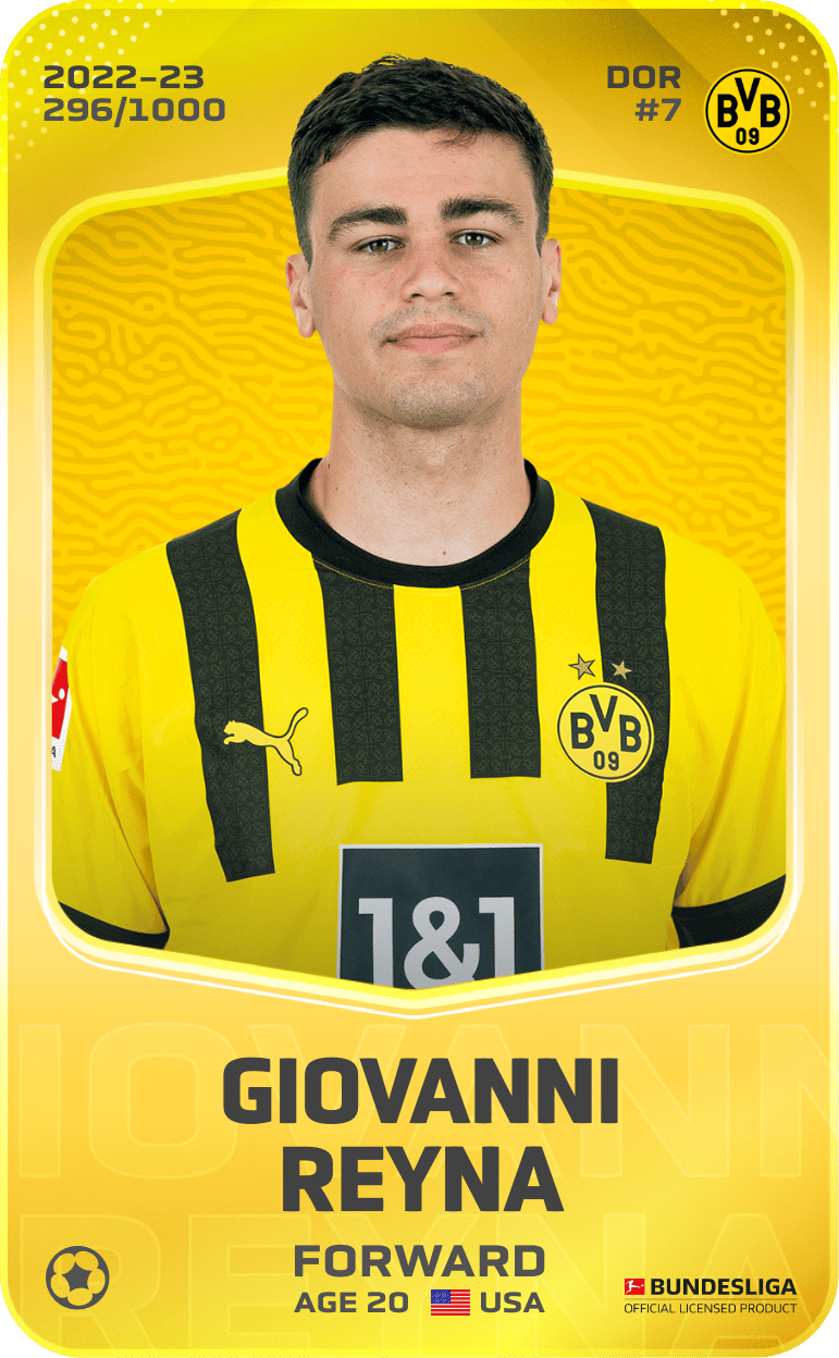 Giovanni Reyna 2022-23 • Limited 296/1000