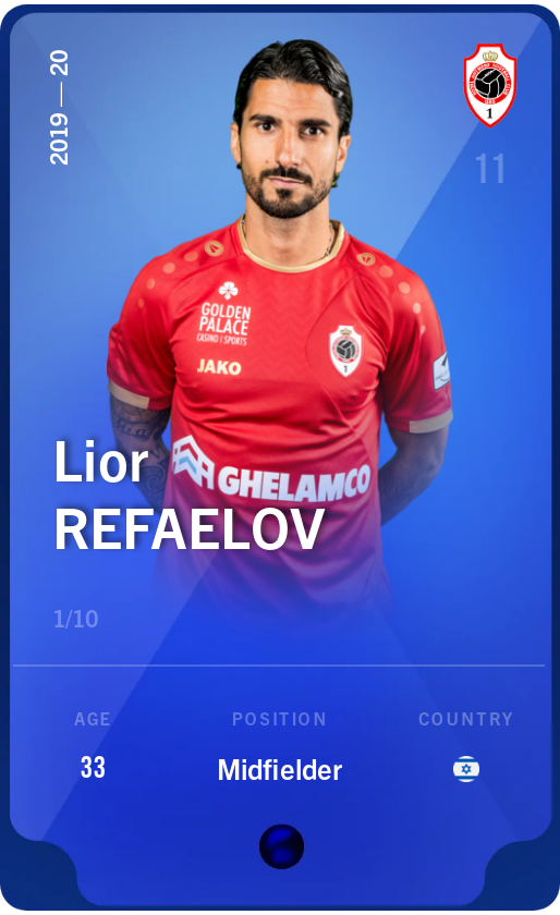 Sorare - Sorare Official - Lior Refaelov 2019-20 • Super Rare 1/10 - NFT # 3145271030036756758503423887953646838017317314744634884727732938772367512071
