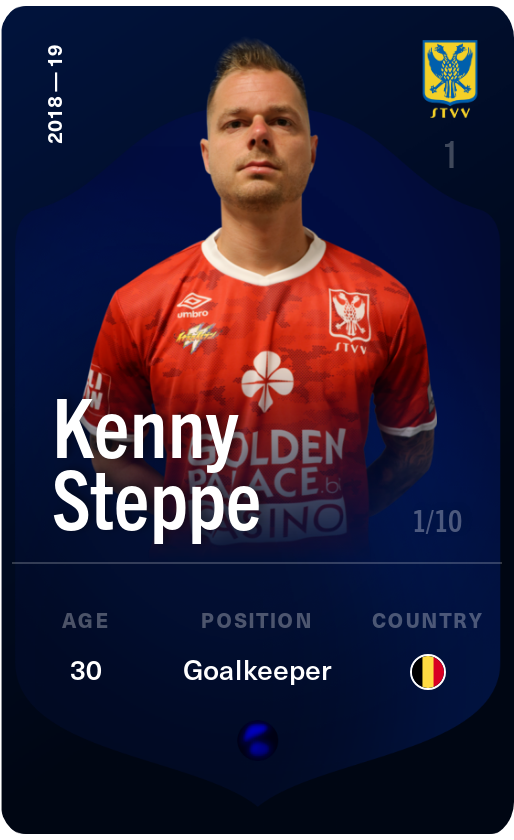 Sorare - Sorare Official - Kenny Steppe 2018-19 • Super Rare 1/10 - NFT # 25519159457449445982000561747286697434067616871254691703993276512810036846727