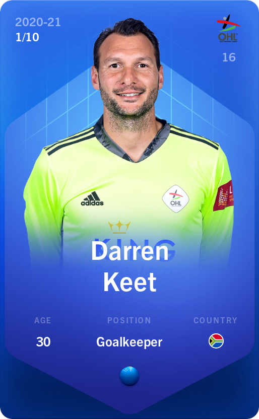 Sorare - Sorare Official - Darren Keet 2020-21 • Super Rare 1/10 - NFT # 27594894428858233247451114657330945633127680993727257609705990646025698642050