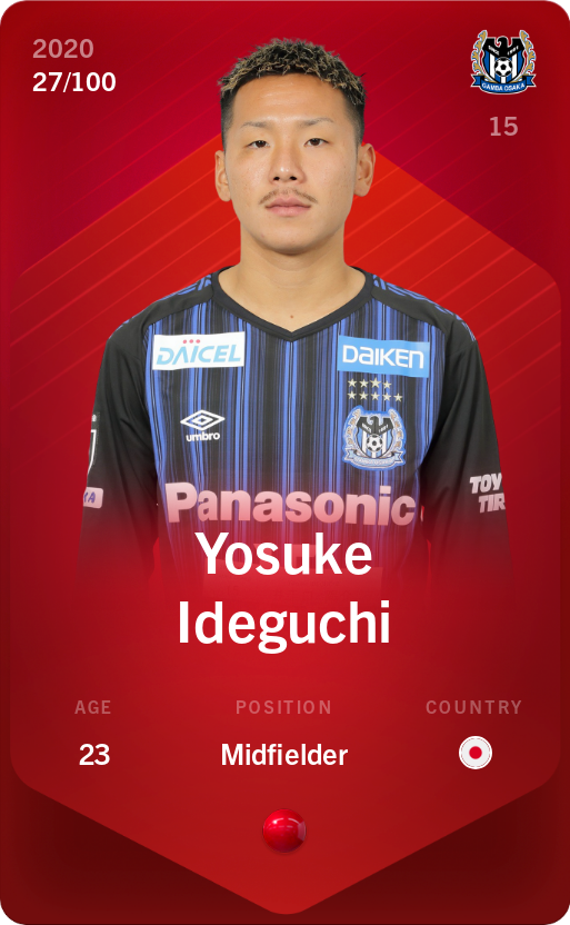 Sorare - Sorare Official - Yosuke Ideguchi 2020-21 • Rare 27/100 - NFT # 72348825419213953633324601319972943103203541642225796418876514910924853524812