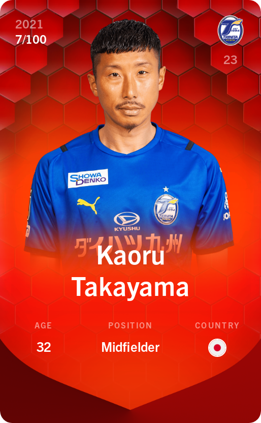 Sorare - Sorare Official - Kaoru Takayama 2021-22 • Rare 7/100 - NFT # 91348118739173613608315953715581054498761036716858766446275487498861419733400