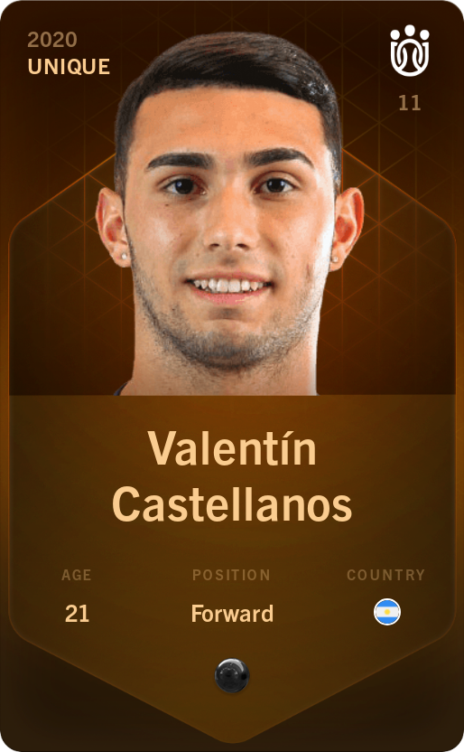 Sorare - Sorare Official - Valentín Castellanos 2020-21 • Unique - NFT # 105825401903796306661104000760116855433019071992356834788697572466406152900052