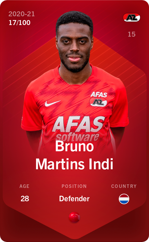 Sorare - Sorare Official - Bruno Martins Indi 2020-21 • Rare 17/100 - NFT # 107257358471846923850530640036069339929193579712513345180207592775774333432193