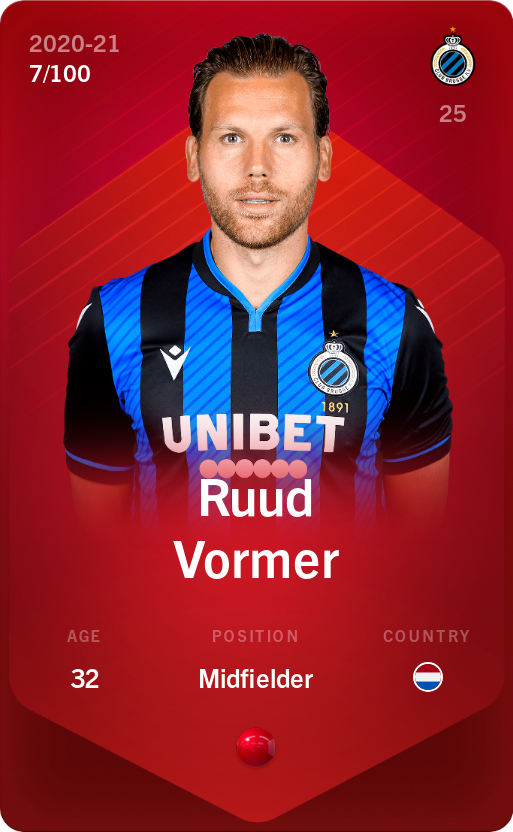 Sorare - Sorare Official - Ruud Vormer 2020-21 • Rare 7/100 - NFT # 102854784019688379678698240964430116012506296276726161883523826021297971711270