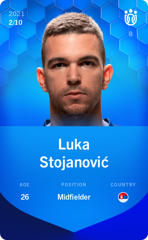 Sorare - Sorare Official - Luka Stojanović 2021-22 • Super Rare 2/10 - NFT # 22469022982528786342115232255291704339609375020877621317169595270832077391005