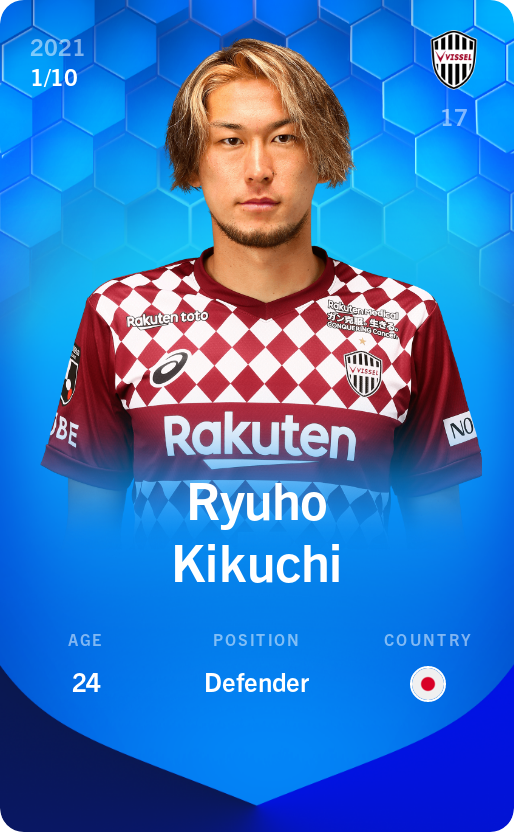 Sorare - Sorare Official - Ryuho Kikuchi 2021-22 • Super Rare 1/10 - NFT # 68361088108501480742763094574067983820007049295748971363432405190229207313873