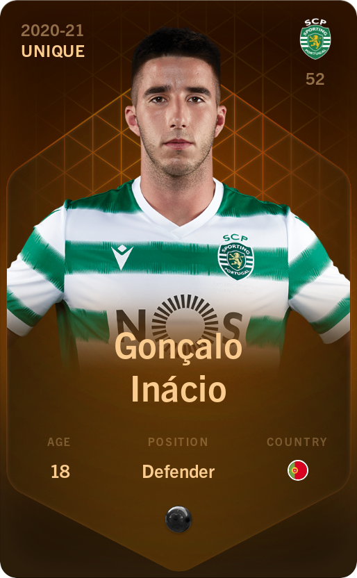 Sorare - Sorare Official - Gonçalo Inácio 2020-21 • Unique - NFT # 30632380023953182423361748355111782773065669988593096260660845607497322906686