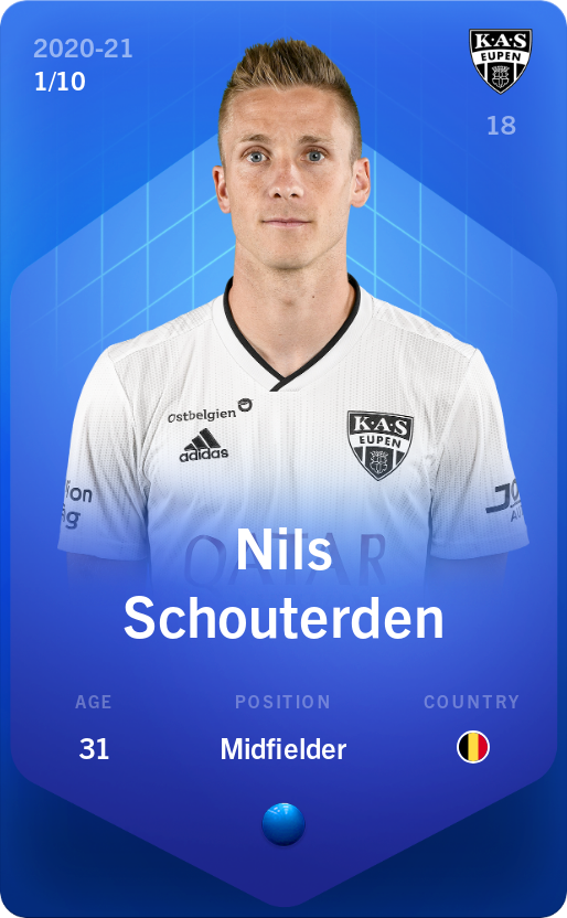 Sorare - Sorare Official - Nils Schouterden 2020-21 • Super Rare 1/10 - NFT # 78535923573619499648883162903203802237392655692870751473393379078349792634790