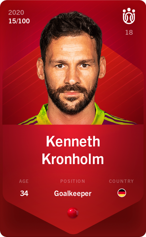 Sorare - Sorare Official - Kenneth Kronholm 2020-21 • Rare 15/100 - NFT # 20073265831424643978870786294654490789783643592698860330791162040109945592314