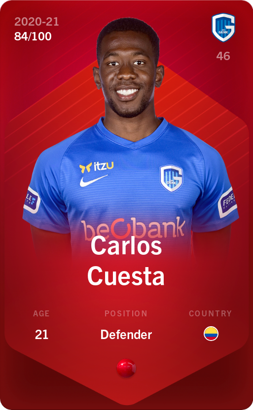 Sorare - Sorare Official - Carlos Cuesta 2020-21 • Rare 84/100 - NFT # 14527816199161494777156622419843726122277897503470496771233700261907211378334