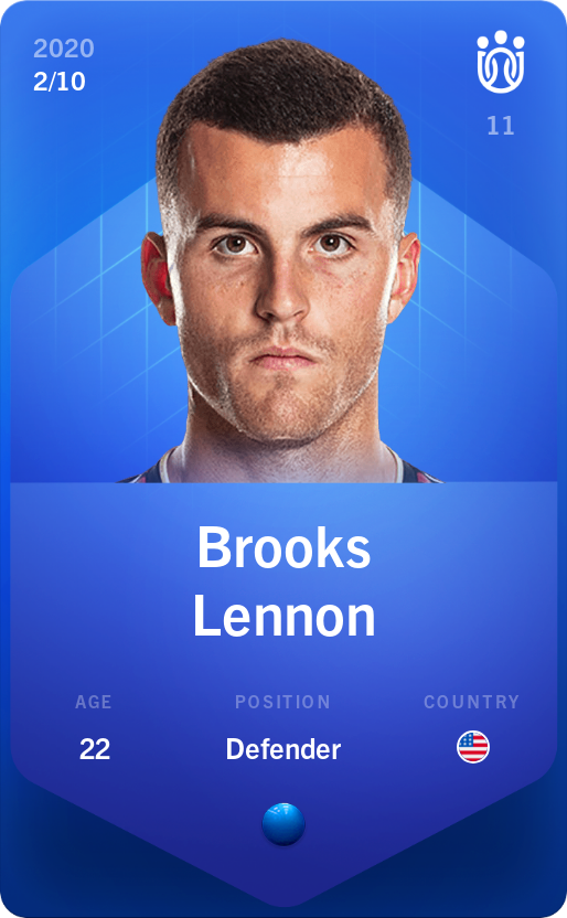 Sorare - Sorare Official - Brooks Lennon 2020-21 • Super Rare 2/10 - NFT # 49806420825192774268750066258252678823010712496443313816893642683734188689622