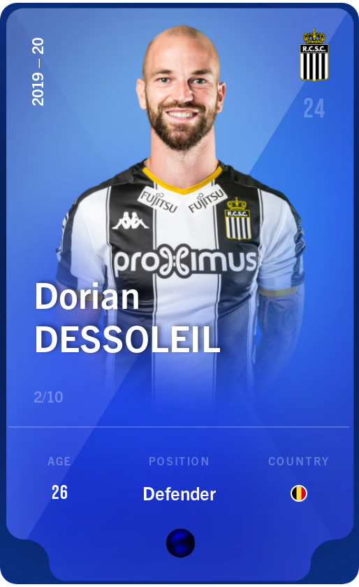 Sorare - Sorare Official - Dorian Dessoleil 2019-20 • Super Rare 2/10 - NFT # 7241166961043147051492930022832706244950574024146502170624854717732244207977