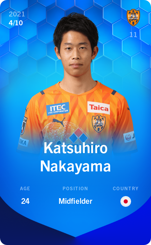 Sorare - Sorare Official - Katsuhiro Nakayama 2021-22 • Super Rare 4/10 - NFT # 79873193007822461893997914770618139052299658312068475922152814562315599945906