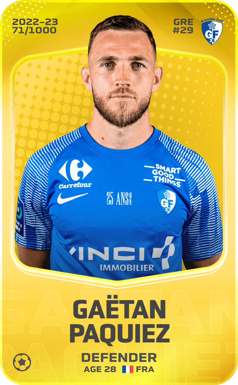 Gaëtan Paquiez 2022-23 • Limited 71/1000