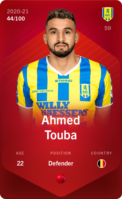 Sorare - Sorare Official - Ahmed Touba 2020-21 • Rare 44/100 - NFT # 11563435183042409736702752170589109837806635676957068411339516343287353674517