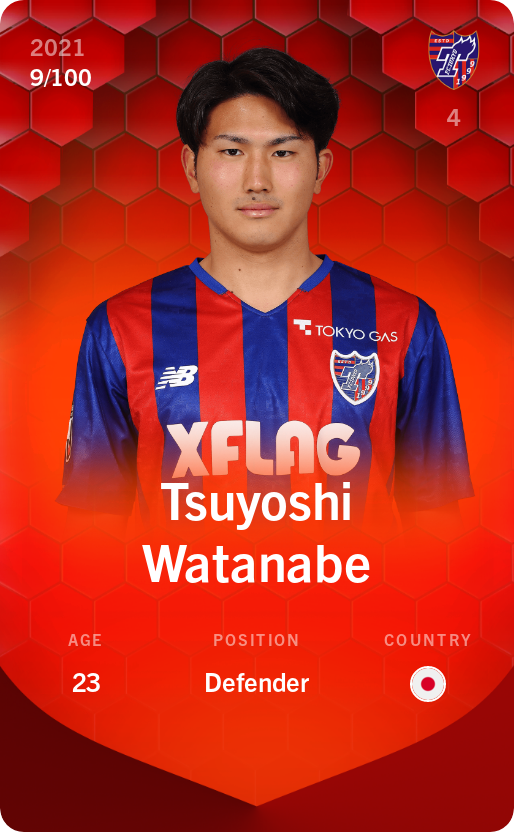 Sorare - Sorare Official - Tsuyoshi Watanabe 2021-22 • Rare 9/100 - NFT # 100114094699721874198115165988650867424928752675009573985444943269409353695659