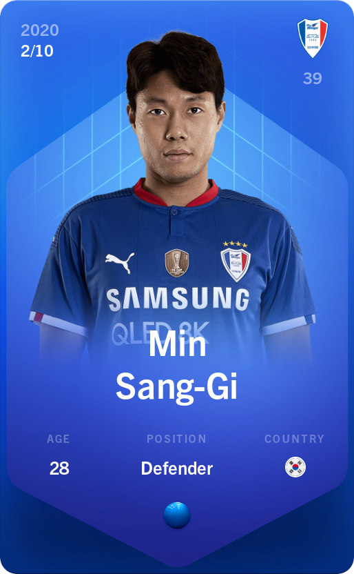 Sorare - Sorare Official - Min Sang-Gi 2020-21 • Super Rare 2/10 - NFT # 101528085903030350552124871268897661555517939680251860897414950107223027172938