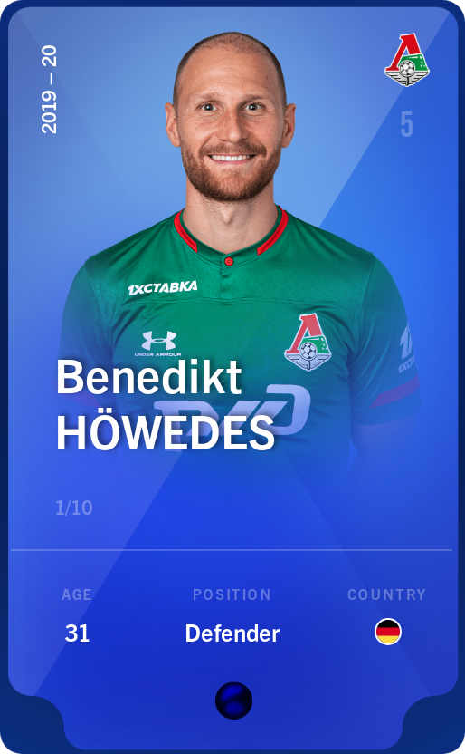 Sorare - Sorare Official - Benedikt Höwedes 2019-20 • Super Rare 1/10 - NFT # 11435841528041233969977343654914970506783847477695242690448473058163631818679