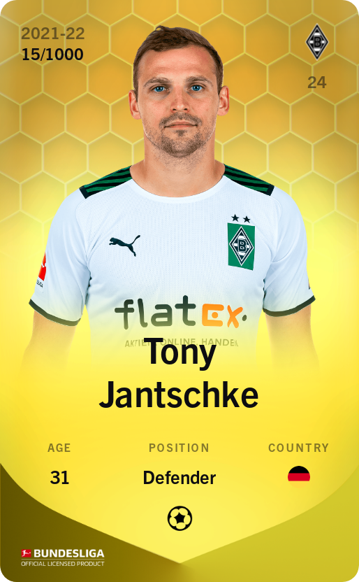 Sorare - Sorare Official - Tony Jantschke 2021-22 • Limited 15/1000 - NFT # 9639994002075058847997405014462365820209764767207393504674558644238701396728