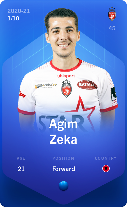 Sorare - Sorare Official - Agim Zeka 2020-21 • Super Rare 1/10 - NFT # 104895577367844772550512060418835656617418820647755007905574836378400863877320