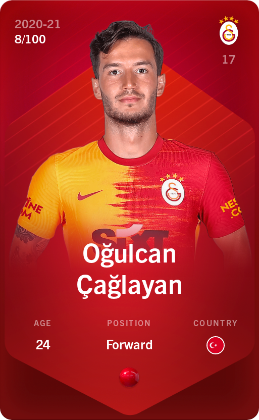 Sorare - Sorare Official - Oğulcan Çağlayan 2020-21 • Rare 8/100 - NFT # 90010907330160231646657766222164675698262447556018705095609889996283365209831