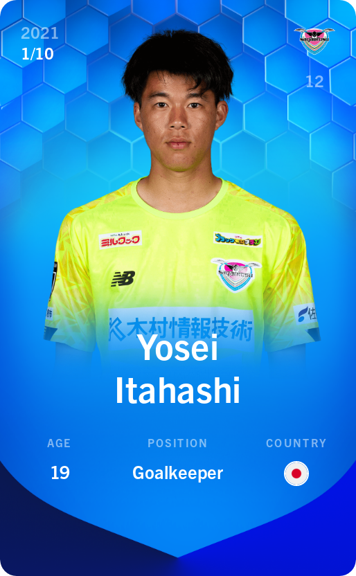 Sorare - Sorare Official - Yosei Itahashi 2021-22 • Super Rare 1/10 - NFT # 83665870708290257244658830417719987849006334208514239899199415547713669848396