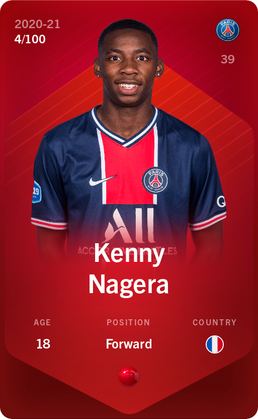 Sorare - Sorare Official - Kenny Nagera 2020-21 • Rare 4/100 - NFT # 62804993349653020218428012018019065905052990963626653128564567437738566963061