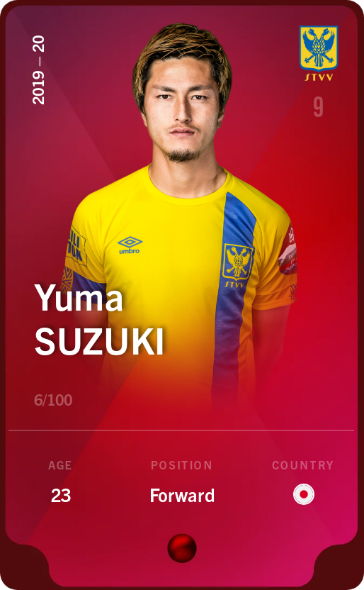 Sorare - Sorare Official - Yuma Suzuki 2019-20 • Rare 6/100 - NFT # 60373995192682699025865630188196790287007647699063374235038546590109944422461