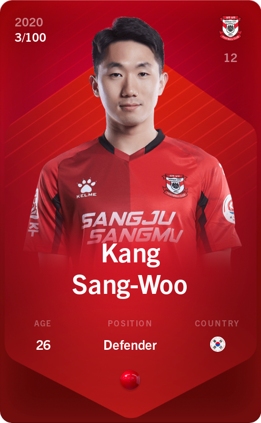 Sorare - Sorare Official - Kang Sang-Woo 2020-21 • Rare 3/100 - NFT # 45956421157930417280889054688693688218420040932055969319218714931849848598422
