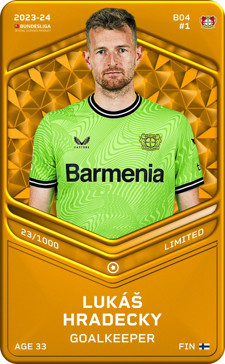 Lukáš Hradecky 2023-24 • Limited 23/1000