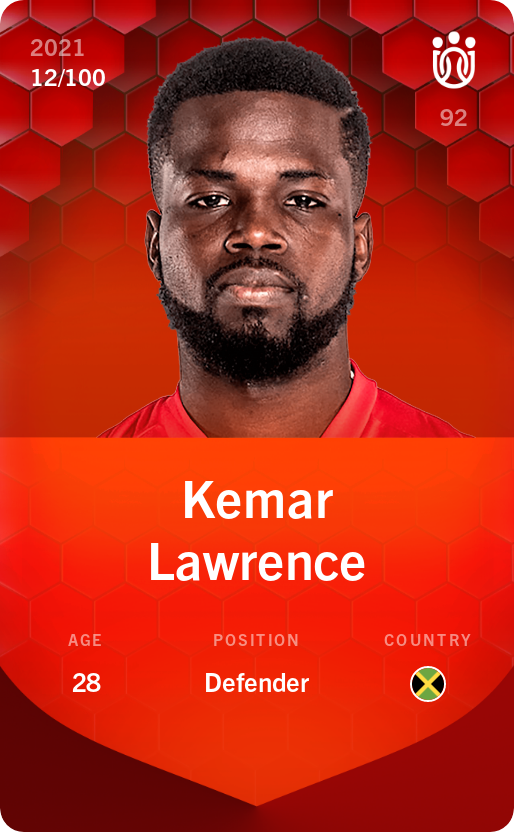 Sorare - Sorare Official - Kemar Lawrence 2021-22 • Rare 12/100 - NFT # 114434844219649221788243317536650632686344998172358420644167735602785470019557