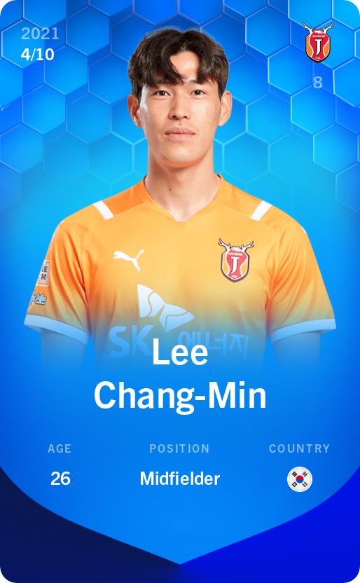 Sorare - Sorare Official - Lee Chang-Min 2021-22 • Super Rare 4/10 - NFT # 95614039296934334421920958435530596380640644303988887600486286770060882265144