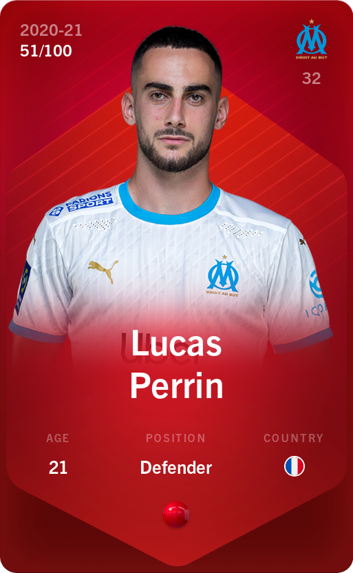 Sorare - Sorare Official - Lucas Perrin 2020-21 • Rare 51/100 - NFT # 107486198380364565971248038610007517780125971096792427481570044099670779615772