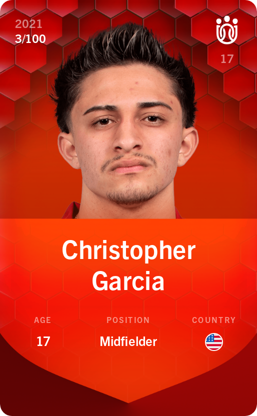 Sorare - Sorare Official - Christopher Garcia 2021-22 • Rare 3/100 - NFT # 1852289985533620367777843212085114420459563091929268287618052189284750047156