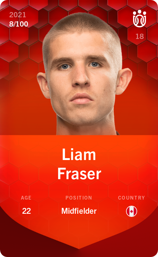 Sorare - Sorare Official - Liam Fraser 2021-22 • Rare 8/100 - NFT # 65109876396937728562253133057401490797560147235529513408523152854997142359149
