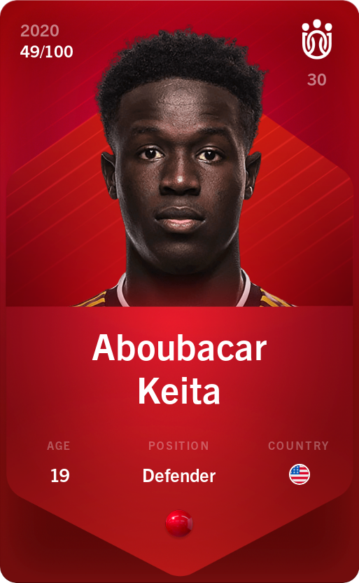 Sorare - Sorare Official - Aboubacar Keita 2020-21 • Rare 49/100 - NFT # 84873153804637854643894441383374730559661507067187956714593089215055774245126