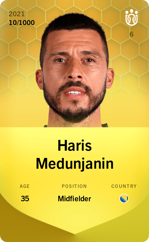 Sorare - Sorare Official - Haris Medunjanin 2021-22 • Limited 10/1000 - NFT # 56745152914853992086723276162205596027269855551502039558167002313937773503746