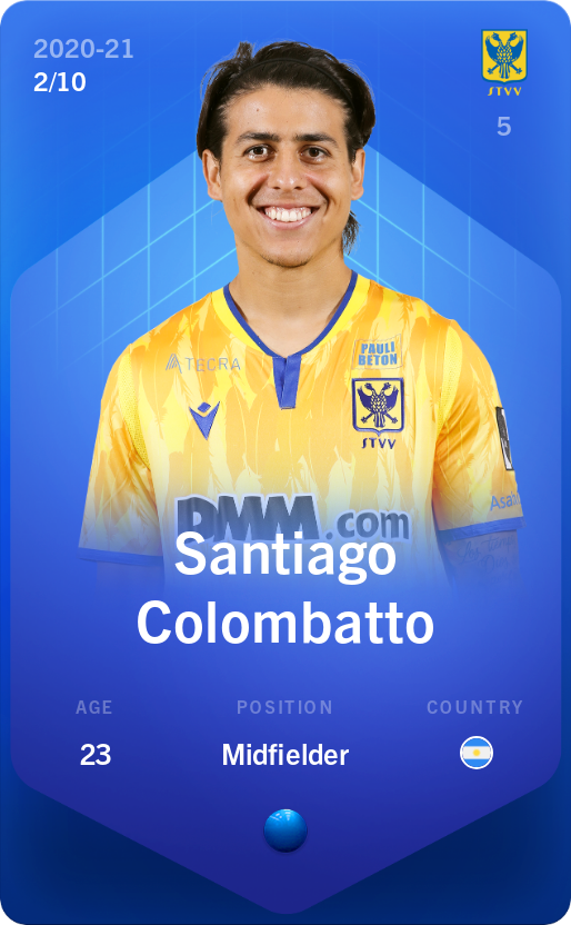 Sorare - Sorare Official - Santiago Colombatto 2020-21 • Super Rare 2/10 - NFT # 94346621970733414990311590513795831152912761035673158630450820396686821967554