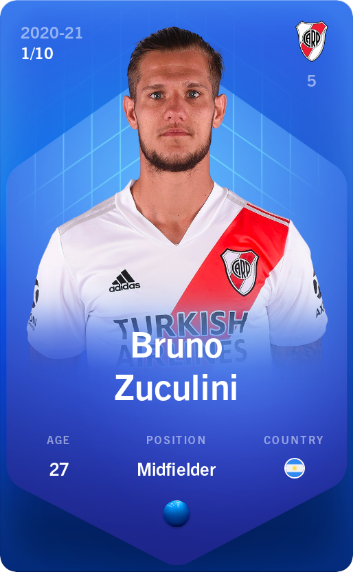 Sorare - Sorare Official - Bruno Zuculini 2020-21 • Super Rare 1/10 - NFT # 32513943579905934279715815630466045470386826276683746719665499059672235385414