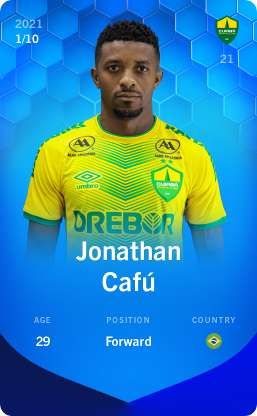 Sorare - Sorare Official - Jonathan Cafú 2021-22 • Super Rare 1/10 - NFT # 60622715278249198309483856789387029401724090758389401407452653376185278003694