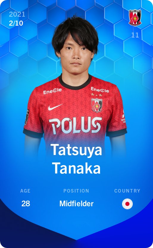 Sorare - Sorare Official - Tatsuya Tanaka 2021-22 • Super Rare 2/10 - NFT # 96591219152716437963329519140346428981930846642128488256992863146770252587428