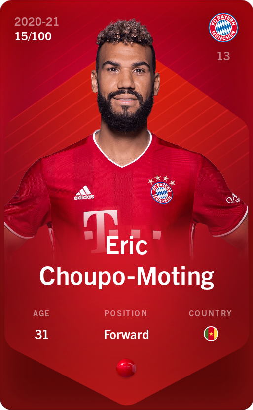 Sorare - Sorare Official - Eric Choupo-Moting 2020-21 • Rare 15/100 - NFT # 12114969116110557453555347911529623292041601637240573571810578226601724172306