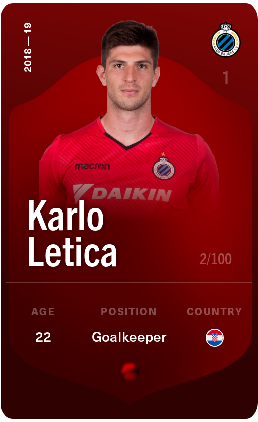 Sorare - Sorare Official - Karlo Letica 2018-19 • Rare 2/100 - NFT # 33808440848816473283122009420263334621253163354773091419692900832403950771358