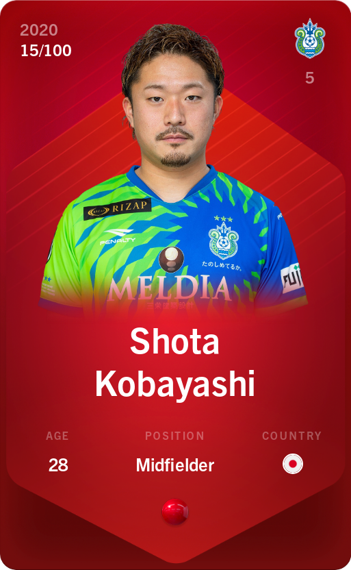 Sorare - Sorare Official - Shota Kobayashi 2020-21 • Rare 15/100 - NFT # 16286292541665897177180478034025961415422673949634901891982950420775266843423