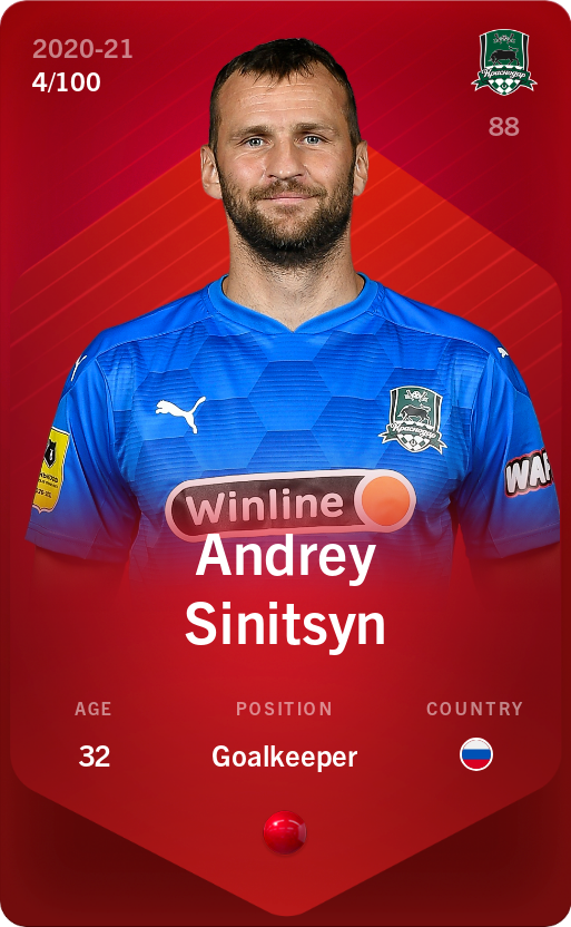 Andrey Sinitsyn 2020-21 • Rare 4/100