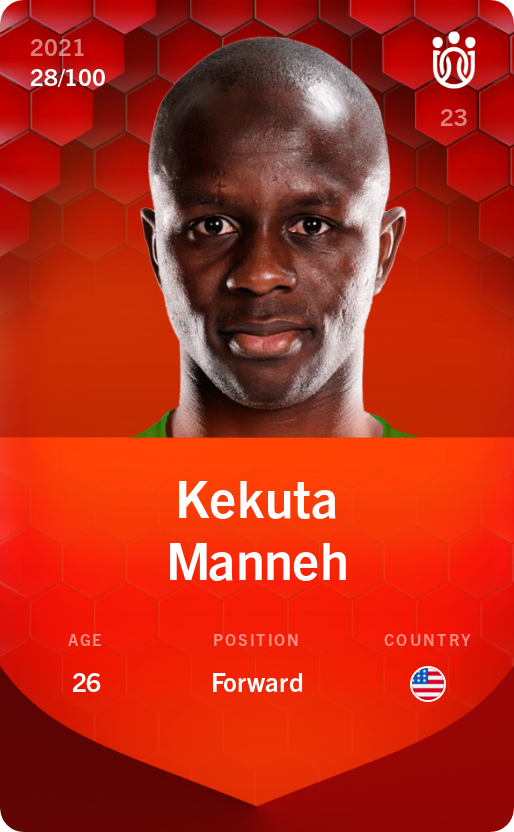 Sorare - Sorare Official - Kekuta Manneh 2021-22 • Rare 28/100 - NFT # 33991112619521207347080382880253266948734450572169391189837628032375450925813